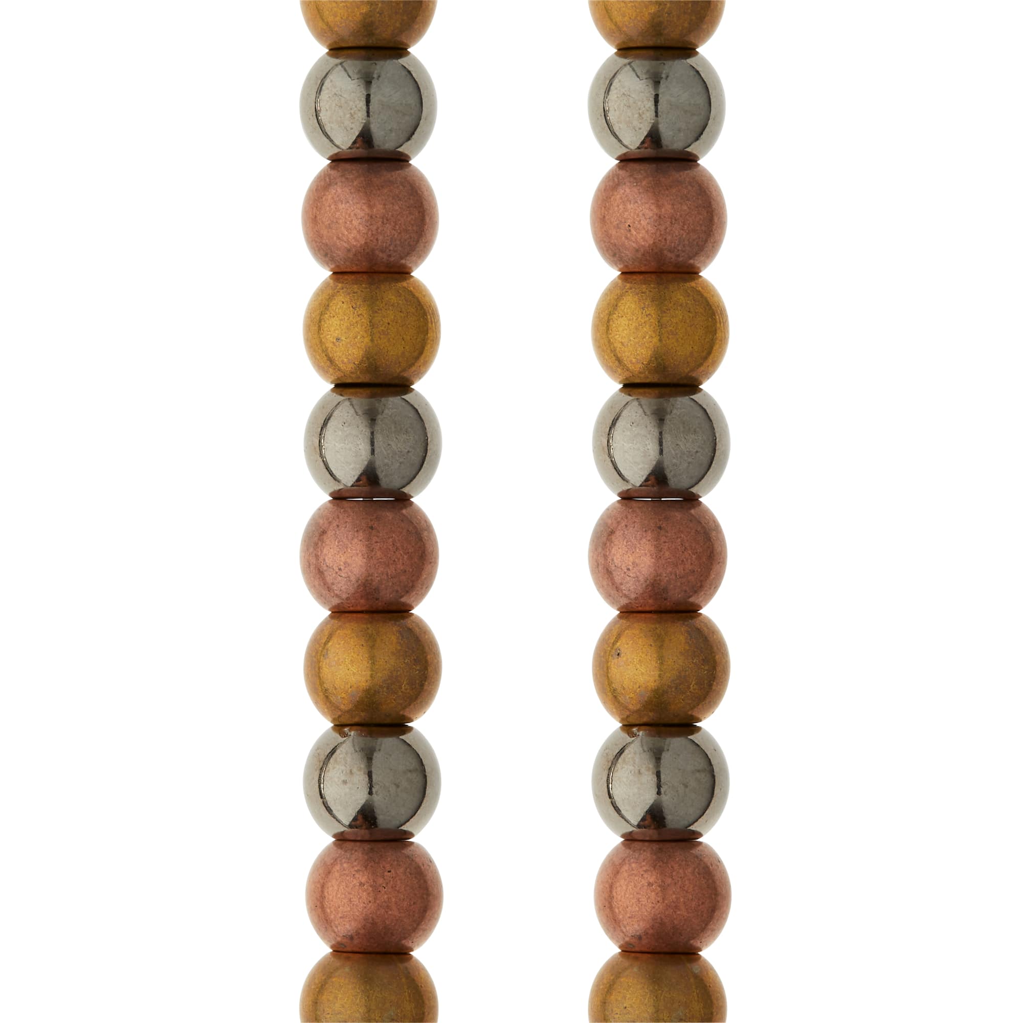 Metallic Large Hole Acrylic Round Beads, 11mm by Bead Landing™